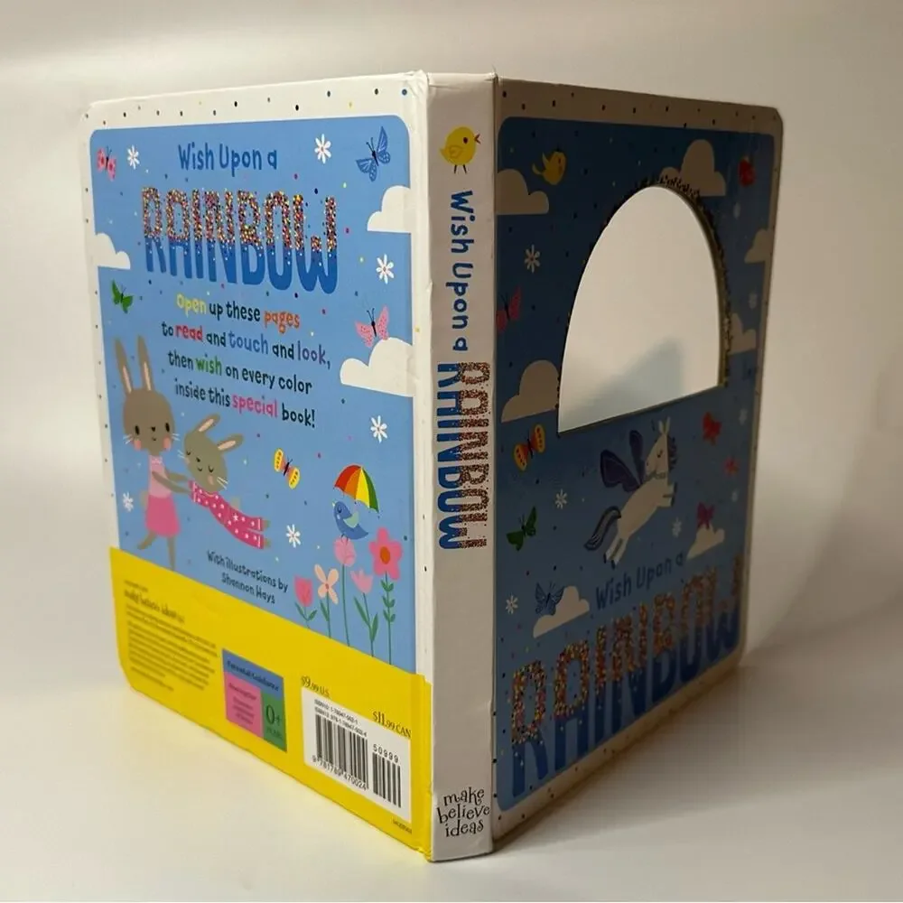 Board Book - Wish Upon a Rainbow - textured pages, colors